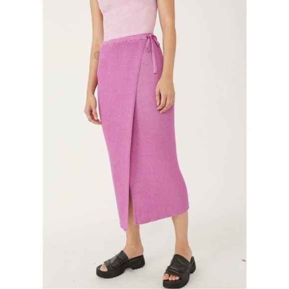 Free People Borderline Midi Skirt /
Orchid Combo - Picture 3 of 5